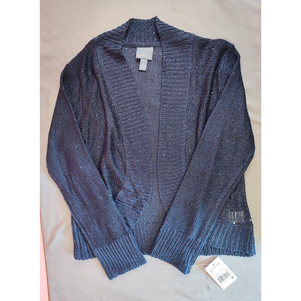 Women's Rabbit Rabbit Rabbit Long Sleeve Open Knit Cardigan Blue Medium